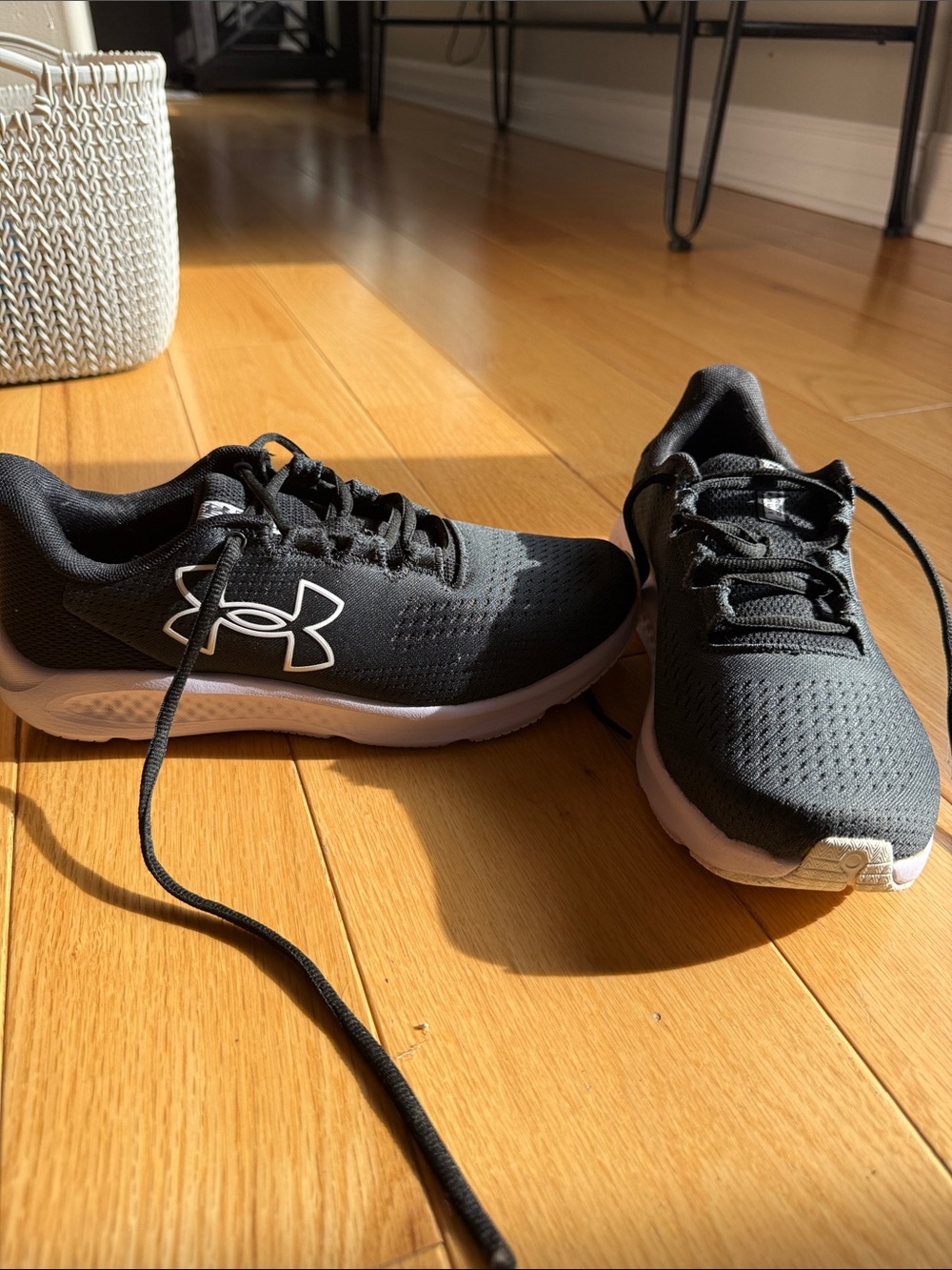 Under Armour Women’s Black and White Athletic Sneakers